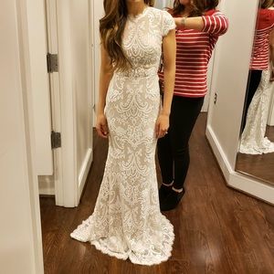 White lace gown